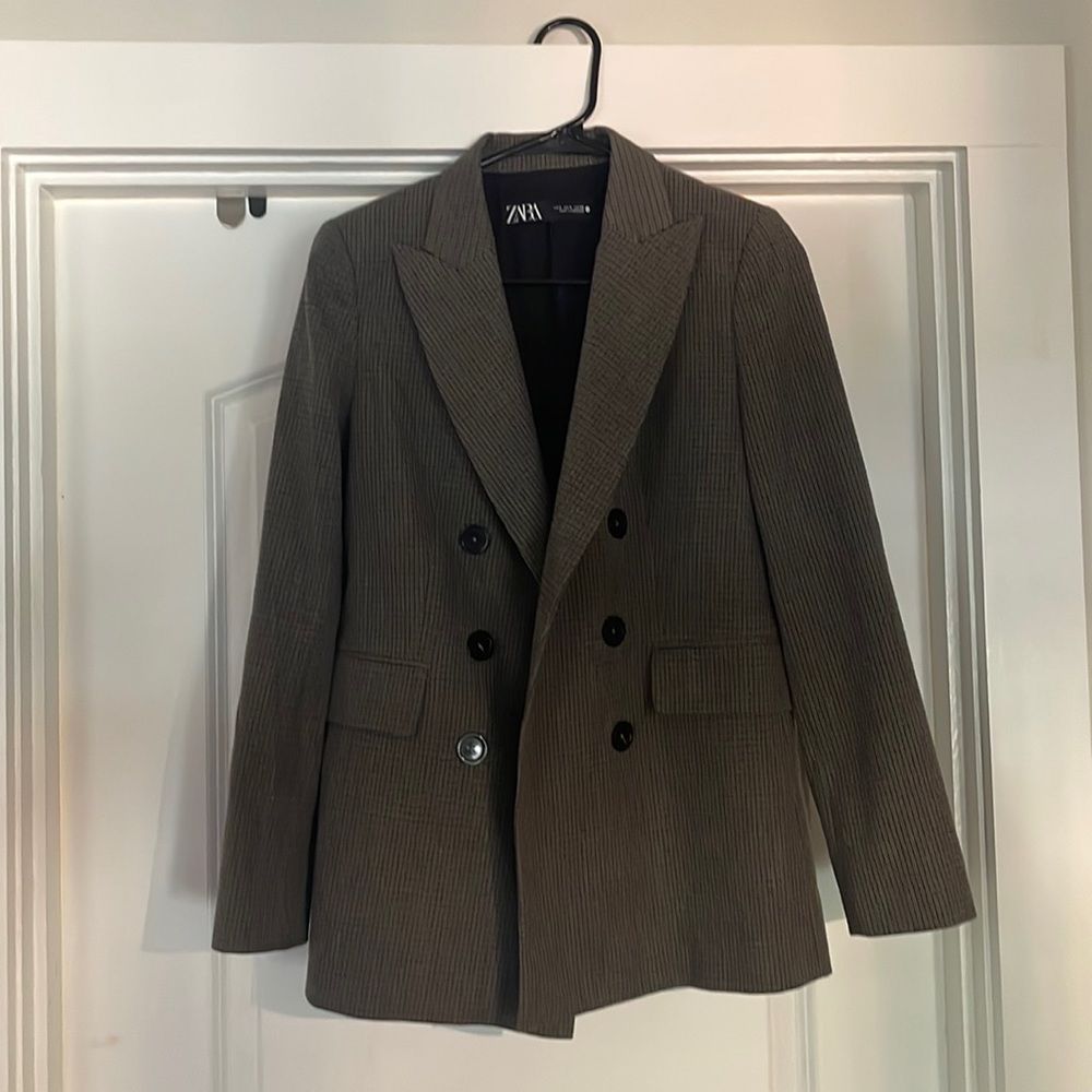 Zara gray patterned blazer - S
